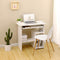 Bureau, computertafel, met toetsenbordverlenging, PC-tafel, ruimtebesparend, eenvoudige montage, 80 x 45 x 74 cm (L x B x H), wit LCD852W
