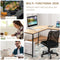 L-vormige bureau, kantoor/thuis bureau met twee opbergrek,  (Natuurlijk)