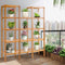 Badkamerplank, bamboe utiliteit plank met 5 niveaus, keukenplank, plant display stand rek, multifunctionele staande plank voor woonkamer, badkamer en hal, 115 x 32 x 140 cm