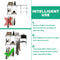 kledingrek ,slimme configuraties klerenrailsysteem , muur gemonteerde opbergsysteem, garderobesysteem met draad rekken en kleding stangen, 91,5 cm tot 182 cm, voor slaapkamer (183 x 92 x 39 cm)