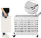 handgeweven wasmand met deksel, wasmand in rotanstijl met 3 aparte compartimenten, handgrepen, verwijderbare voeringzakken, voor woonkamer, badkamer, wasruimte, wit LCB083W01