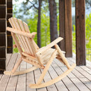 Stevige houten schommelstoel, comfortabele den & spar veranda schommelstoel om uit te rusten, rustieke binnen & buiten schommelstoel voor woonkamer/patio/tuin