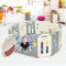 Grondbox baby 12/14/16 paneel, opvouwbaar baby speelbox babybox,  deur met veiligheidsslot & educatieve speelgoed,  (12 paneel)