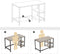 Bureau, computertafel, PC-tafel, bureautafel, met 2 legplanken rechts of links, , grijs-zwart LWD47MB