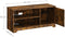 TV-meubel, TV-tafel, TV-plank, voor TV's tot 43 inch, rustieke landelijke stijl, 2 open compartimenten, vintage bruin LTV007X01
