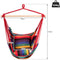 Hangstoel, opknoping touw schommel zitplaats met 2 kussens, , max 150kg  (rood)