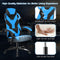 Hoge rugleuning gamingstoel, verstelbare racing style  (Blauw)