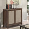 Houten kast met schuifdeur, moderne opbergkast, , stapelbare dressoir opbergkast walnoot
