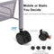 Serveerwagen met 4 lagen, keukentrolley gemaakt van ijzer, opbergtrolley met flexibele wielen en planken, multifunctionele trolley voor badkamer, keuken, eetkamer, kantoor (Grijs)