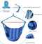 Hangstoel, opknoping touw schommel zitplaats met 2 kussens, max 150kg (Donkerblauw)