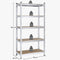 Magazijnrek, set van 2, rek voor zware lasten, kelderrek, 180 x 90 x 40 cm, tot 875 kg belastbaar, 5 verstelbare planken, plank van metaal, steekrek, werkplaatsrek, kelder, zilver GLR80SV