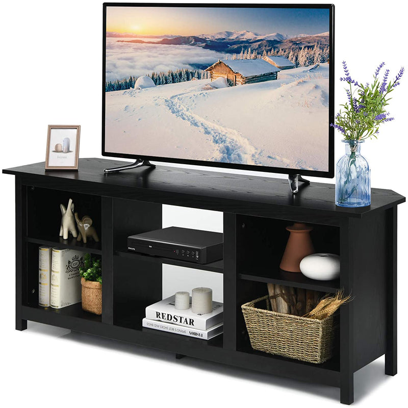 2-laags TV-tafel, TV-meubel, 147 cm TV lowborad (Zwart)