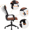 Bureaustoel, ergonomische bureaustoel, draaistoel met hoofdsteun,