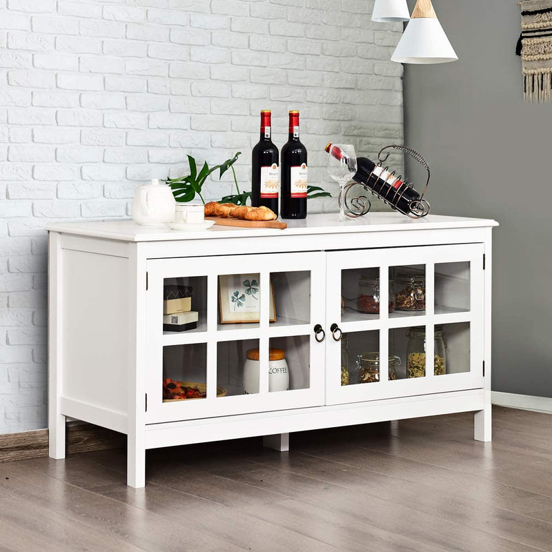 tv-meubel, tv-tafel tv-kast tv-plank tv-standaard,  114 x 48,5 x 61 cm (Wit)