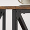 bijzettafel, nachtkastje, X-vormige stangen, stalen frame, met 3 niveaus, industrieel ontwerp, 40 x 40 x 60 cm, vintage bruin-zwart LET278B01