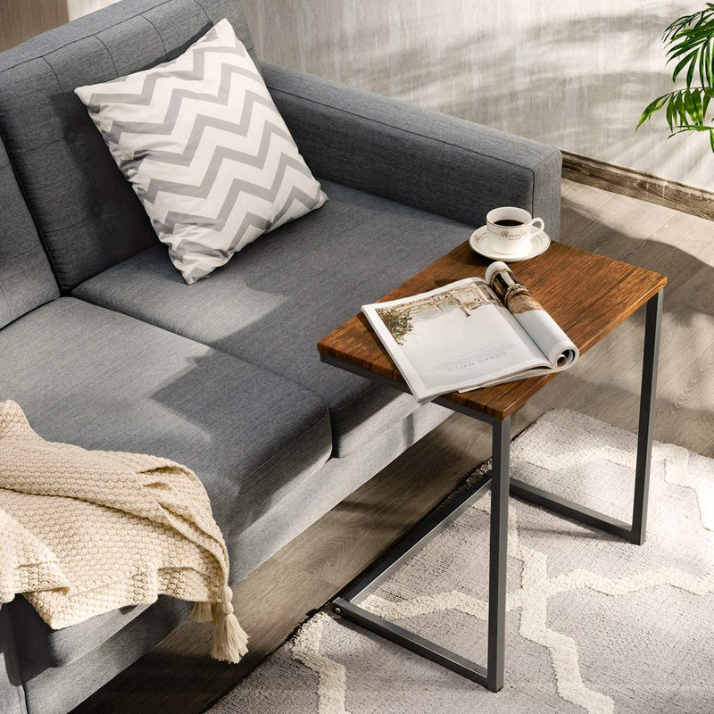 Set van 3 stapelbare salontafel, 3 componenten bijzettafels C-vorm  bijzettafelset