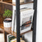 Boekenkast, boekenkast met 4 open legplanken, , stalen frame,  bruin-zwart