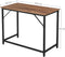 Bureau, computertafel, smalle kantoortafel, 100 x 50 x 75 cm, studeerkamer, hazelnoot-zwart LWD041B03