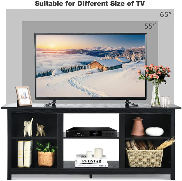 2-laags TV-tafel, TV-meubel, 147 cm TV lowborad (Zwart)