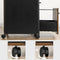 Archiefkast met 2 laden, bureaukast met open vakken,  voor A4 en letterformaat,  EBF65WJ01