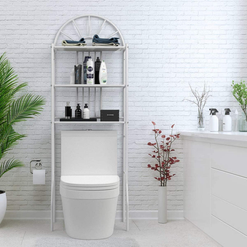 3-planken badkamerkast organizer boven het toilet,  59 x 33 x 173cm