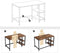 Bureau, computertafel, pc-tafel, bureautafel, met 2 legplanken rechts of links,  bruin-zwart LWD47X