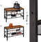 Schoenenbank, schoenenrek met 2 planken, 75 x 30 x 45 cm, donkerbruin EBF01HX01