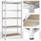 Magazijnrek, set van 2, rek voor zware lasten, kelderrek, 180 x 90 x 40 cm, tot 875 kg belastbaar, 5 verstelbare planken, plank van metaal, steekrek, werkplaatsrek, kelder, zilver GLR80SV
