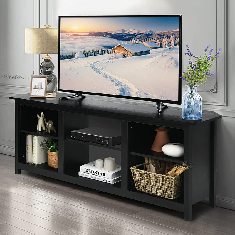2-laags TV-tafel, TV-meubel, 147 cm TV lowborad (Zwart)