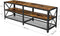 TV-kast, TV-tafel, lowboard voor TV tot 70 inch, TV-kast met rekken, stalen frame,  bruin-zwart LTV095B01