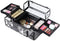 JBC318B Make-upkoffer, professioneel cosmetica-opbergen, multikoffer, etagekoffer, transparant, acrylglas, inklapbare vakken