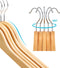 Kleerhangers voor kinderen, 20 stuks, houtn, natuurlijk, 35 cm