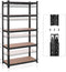 Magazijnrekken, zware lasten, set van 2, kelderrekken, 180 x 90 x 40 cm, tot 875 kg belastbaar, planken, steekplanken, versterkt stalen frame, 5 verstelbare planken, zwart GLR040B02