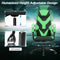 Hoge rugleuning gamingstoel, verstelbare racing style draaibare werkstoel met lendensteun en gevoerde armleuningen, (Groen)