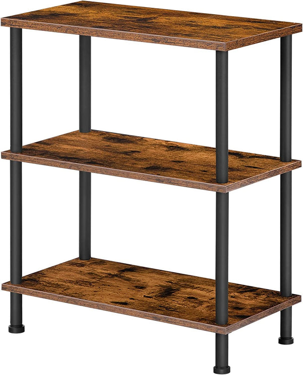 Bijzettafel, nachtkastje, 48 x 24 x 55 cm, stapelbare  salontafel, kleine salontafel, donkerbruin EBF48BZ01