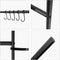 Handdoekladder, ladderrek, handdoekenrek met 5 afneembare haken,  zwart EBK62CJ01