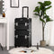Trolley Cosmetische Hoes, Aluminium make-uphoes, schoonheidskoffer, Zwart JHZ04B