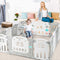 Baby grondbox 14 paneel, baby speeltruimte met tafel en bank, opvouwbaar Baby speelruimte activiteiten centrum, deur met veiligheidsslot
