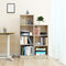 Boekenkast, staande boekenkast, met 4 vakken, in hoogte verstelbare planken,  40 x 24 x 121,5 cm, eiken kleur