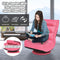 360-graden draaibare vloerstoel, 5-positie verstelbare vouwbare gamestoel, (Roze)