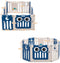 Grondbox baby, 12/14/16 HDPE paneel speelbox babybox, opvouwbare (12 paneel, Blauw)