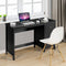 Computerbureau 120 cm met 3 laden, thuiskantoor studie bureau met ruime bureaublad, computertafel pc-tafel, moderne laptop bureau, multifunctioneel computer bureau (Zwart)