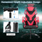 Hoge rugleuning gamingstoel, verstelbare racing style draaibare werkstoel met lendensteun en gevoerde armleuningen,  (Rood)