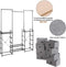 Stoffen ladekast dressoir met kleding stang schoenenrek, multifunctionele dressoir opbergtoren met 8 stoffen laden, metalen frame, opslag organisator voor kast hal slaapkamer woonkamer