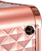 beautycase, beautycase, opbergruimte voor make-up, organizer voor op reis, voor kappers en visagisten, naaiaccessoires, afsluitbare doos met draagriem, metallic rosé goud JBC323RD