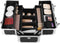 beautycase XXL groot voor bagage, aluminium multicase tiercase met schouderband 36,5 x 21 x 25,7 cm, zwart JBC228