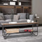 salontafel, cocktailtafel met open opbergplank  metalen frame,, vintage