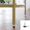 Salontafel, salontafel met gehard glas en dicht rasterwerk, gemaakt van metalen frame, , goudmarmeren look LGT031W01