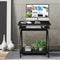 Computer bureau, computertafel met beweegbaar toetsenbord lade & CPU houder, computer werkstation, moderne PC bureau met in hoogte verstelbare pootdoppen, compact formaat voor klein appartement