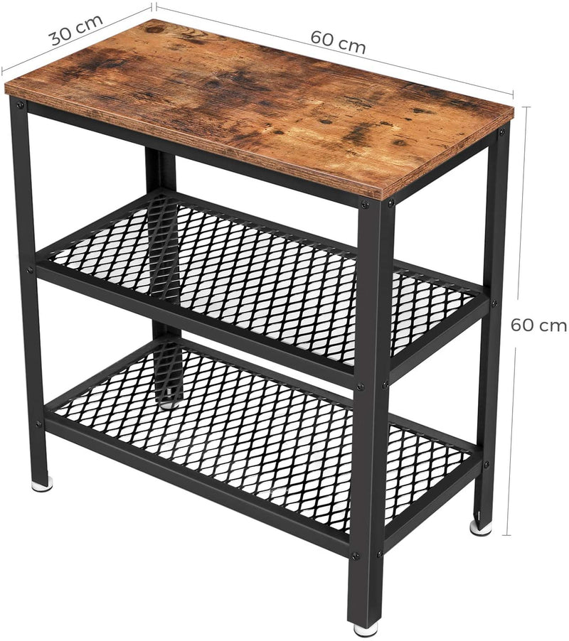 Console tafel, bijzettafel, , salontafel, gang, woonkamer,, industrieel ontwerp, vintage, donkerbruin LET33BX